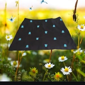 Coral Bay GOLF skort Black Blue Golf Club Decor Size 14